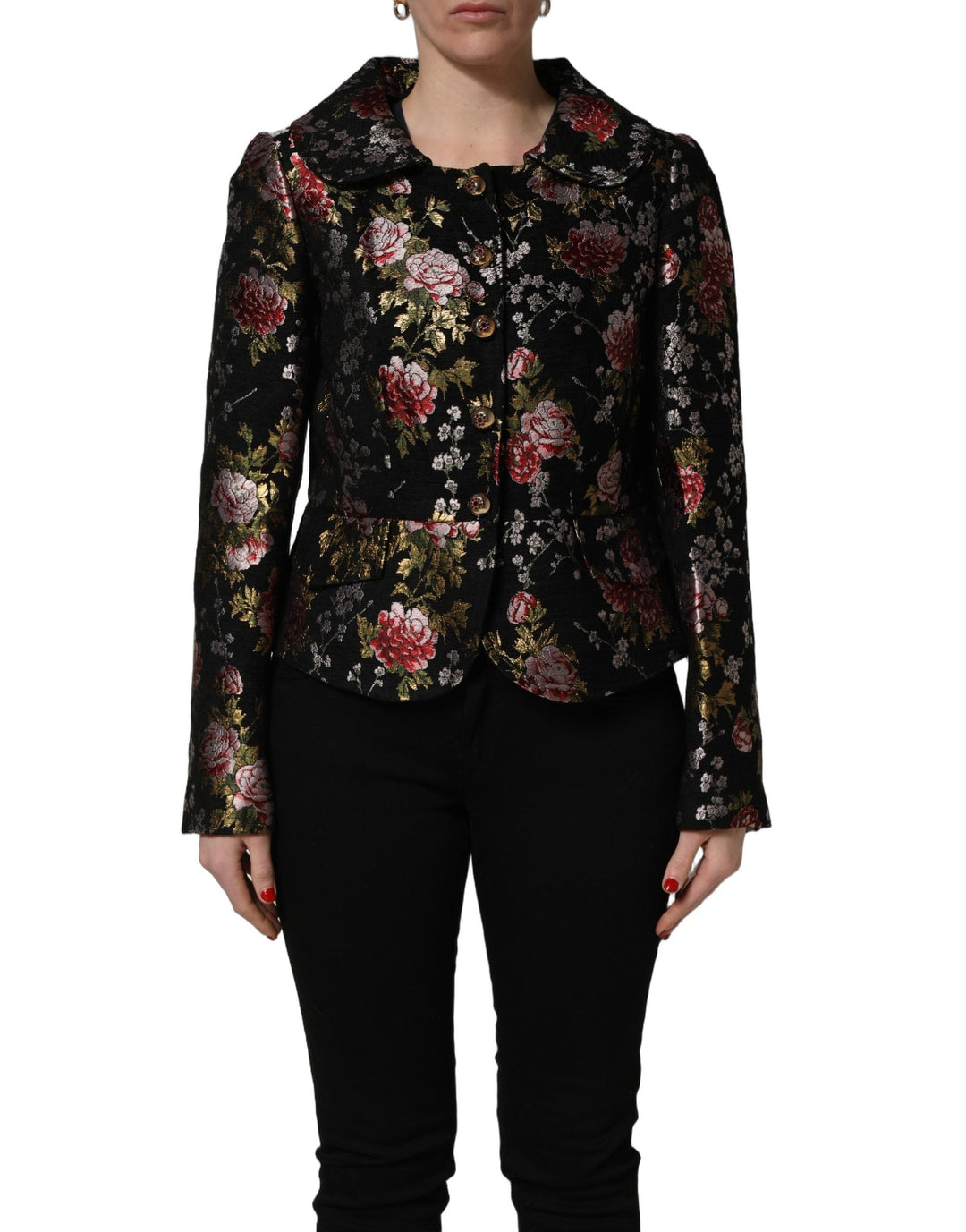 Dolce &amp; Gabbana Sport Jackets - Multicolor Floral Brocade Blazer Jacket