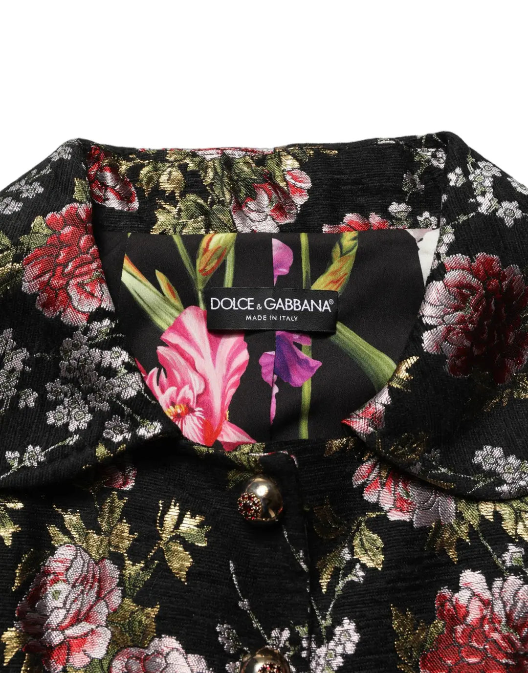Dolce &amp; Gabbana Multicolor Floral Brocade Blazer Jacket