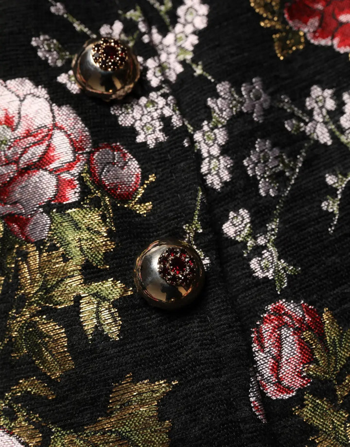 Dolce &amp; Gabbana Multicolor Floral Brocade Blazer Jacket