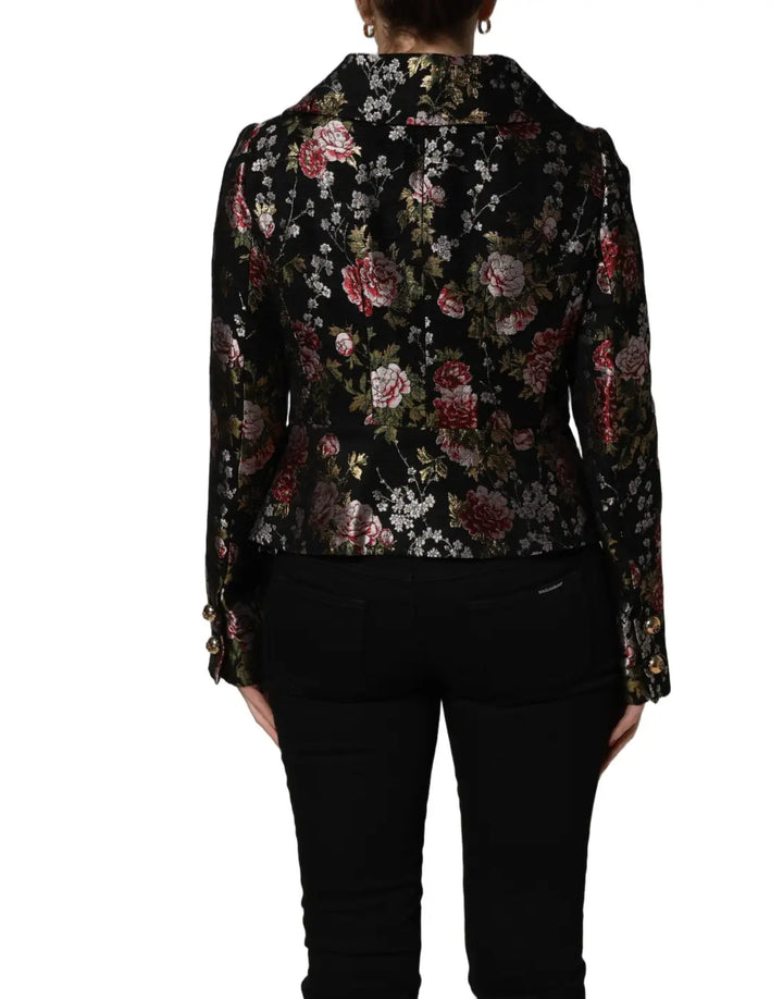Dolce &amp; Gabbana Multicolor Floral Brocade Blazer Jacket
