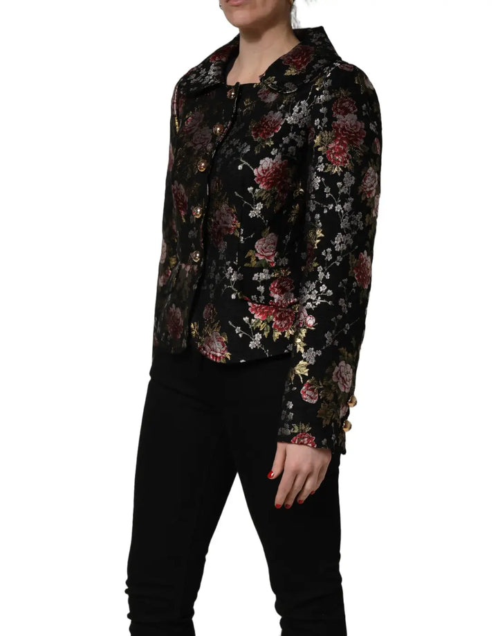 Dolce &amp; Gabbana Multicolor Floral Brocade Blazer Jacket