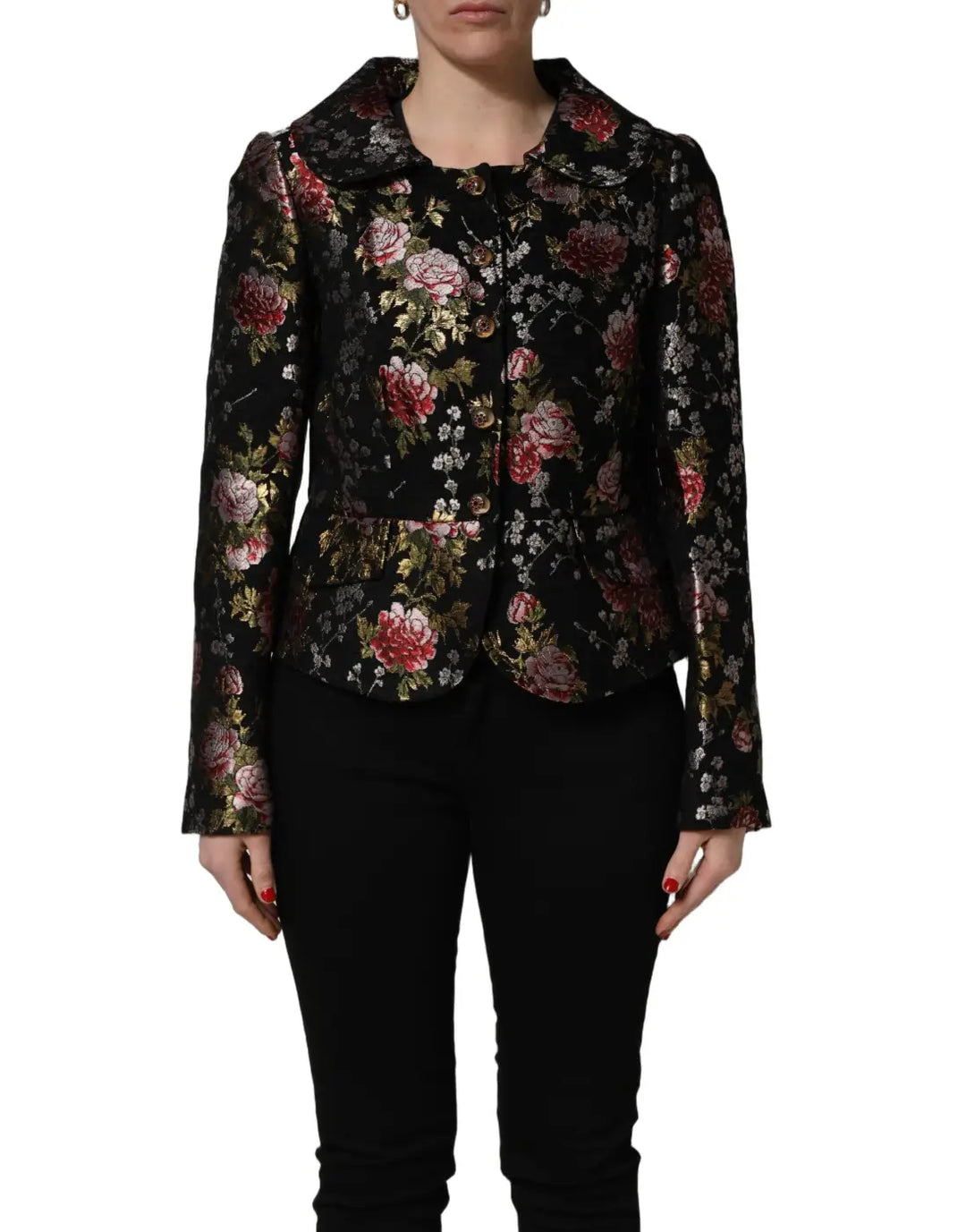 Dolce &amp; Gabbana Multicolor Floral Brocade Blazer Jacket