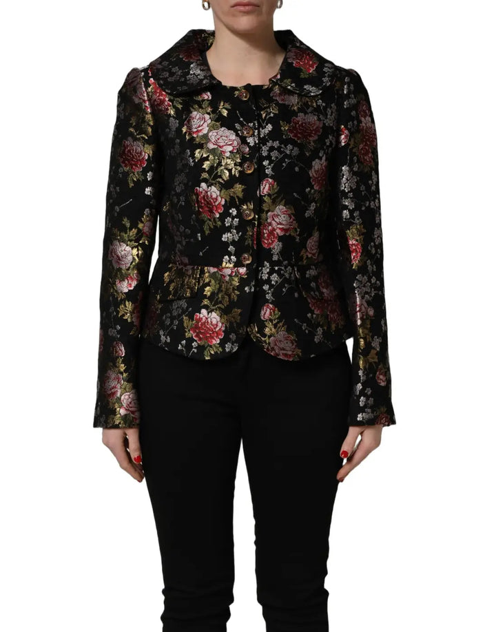 Dolce &amp; Gabbana Multicolor Floral Brocade Blazer Jacket
