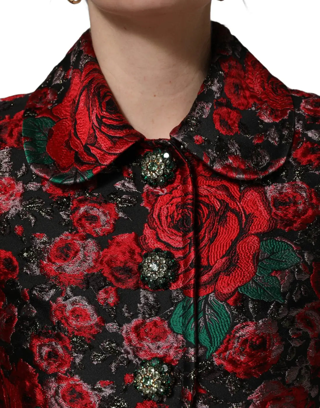 Dolce &amp; Gabbana Multicolor Floral Brocade ButtonBlazer Jacket