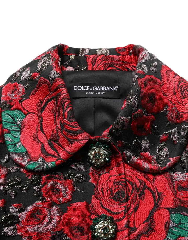 Dolce &amp; Gabbana Multicolor Floral Brocade ButtonBlazer Jacket