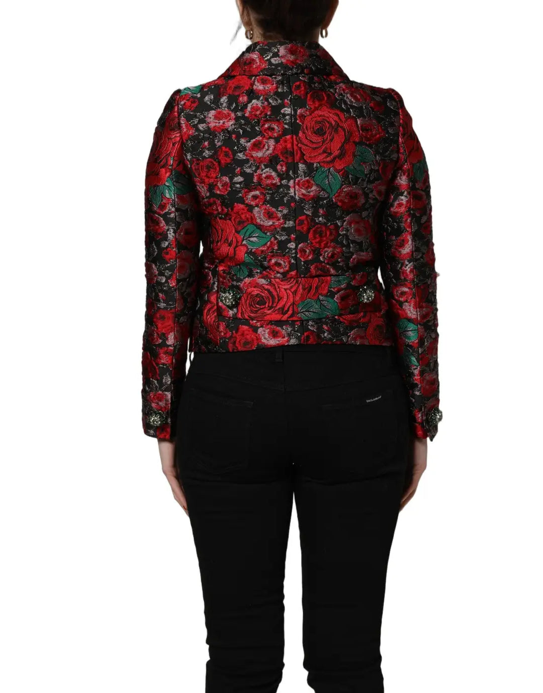 Dolce &amp; Gabbana Multicolor Floral Brocade ButtonBlazer Jacket