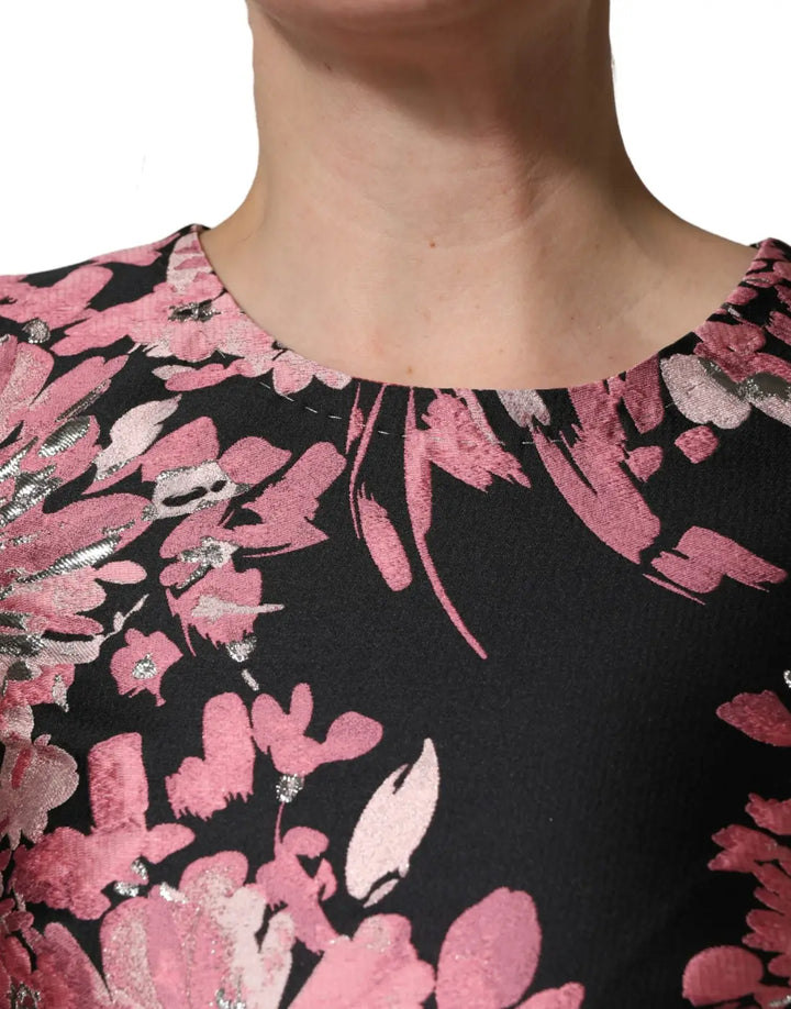 Dolce &amp; Gabbana Multicolor Floral Brocade A-line Mini Dress