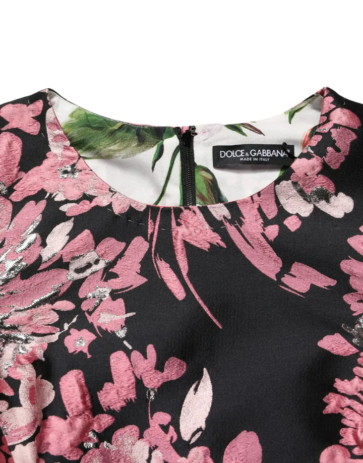 Dolce &amp; Gabbana Multicolor Floral Brocade A-line Mini Dress