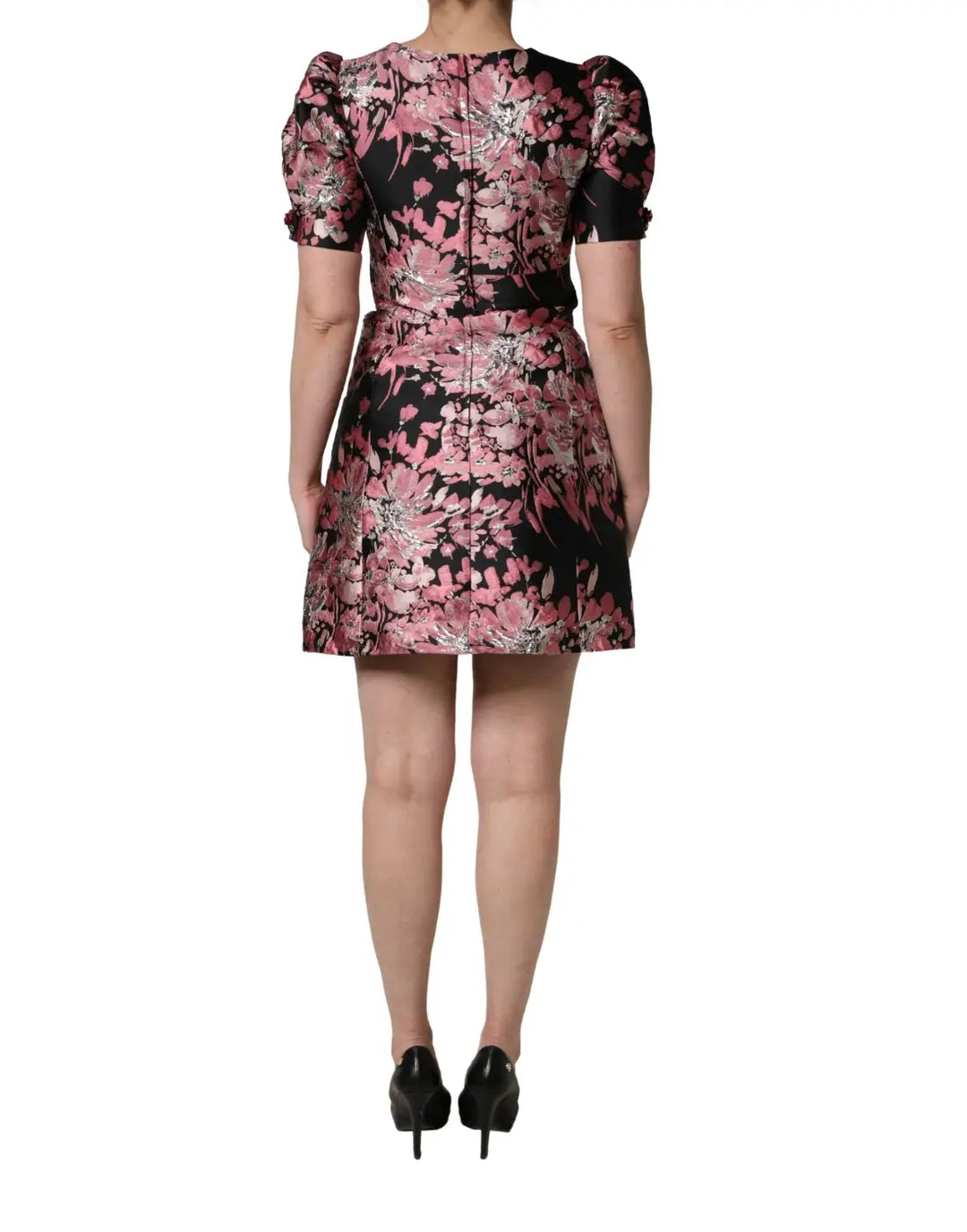 Dolce &amp; Gabbana Multicolor Floral Brocade A-line Mini Dress