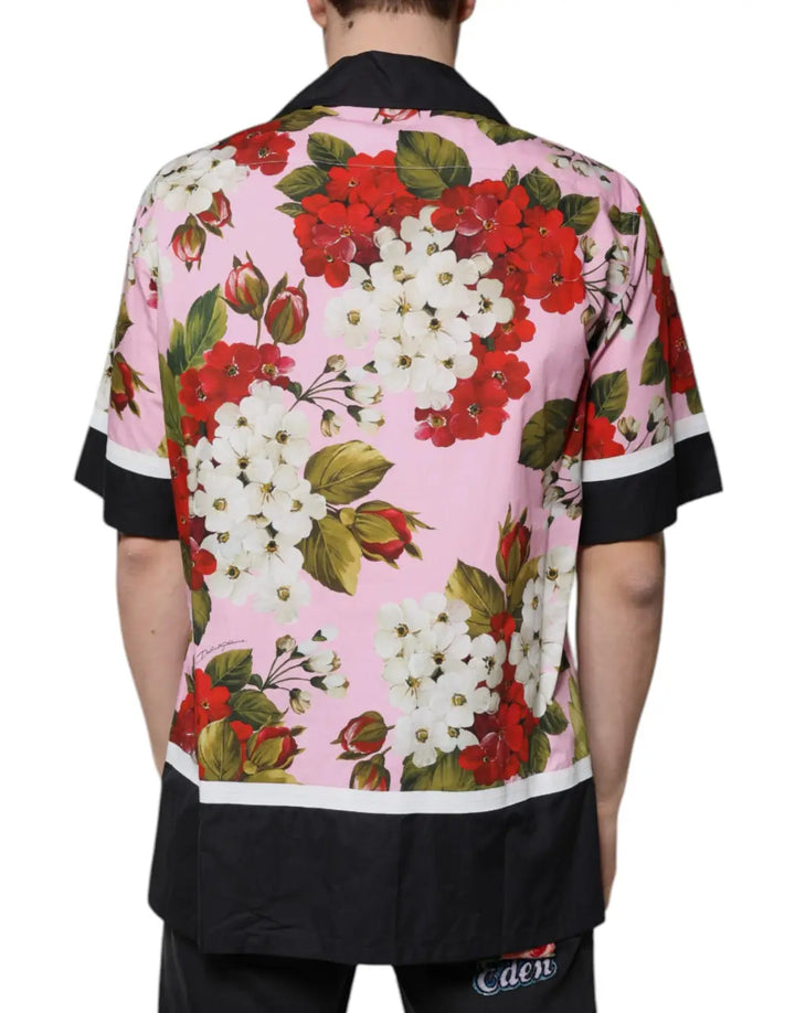 Dolce &amp; Gabbana Multicolor Floral Button Down Casual Shirt