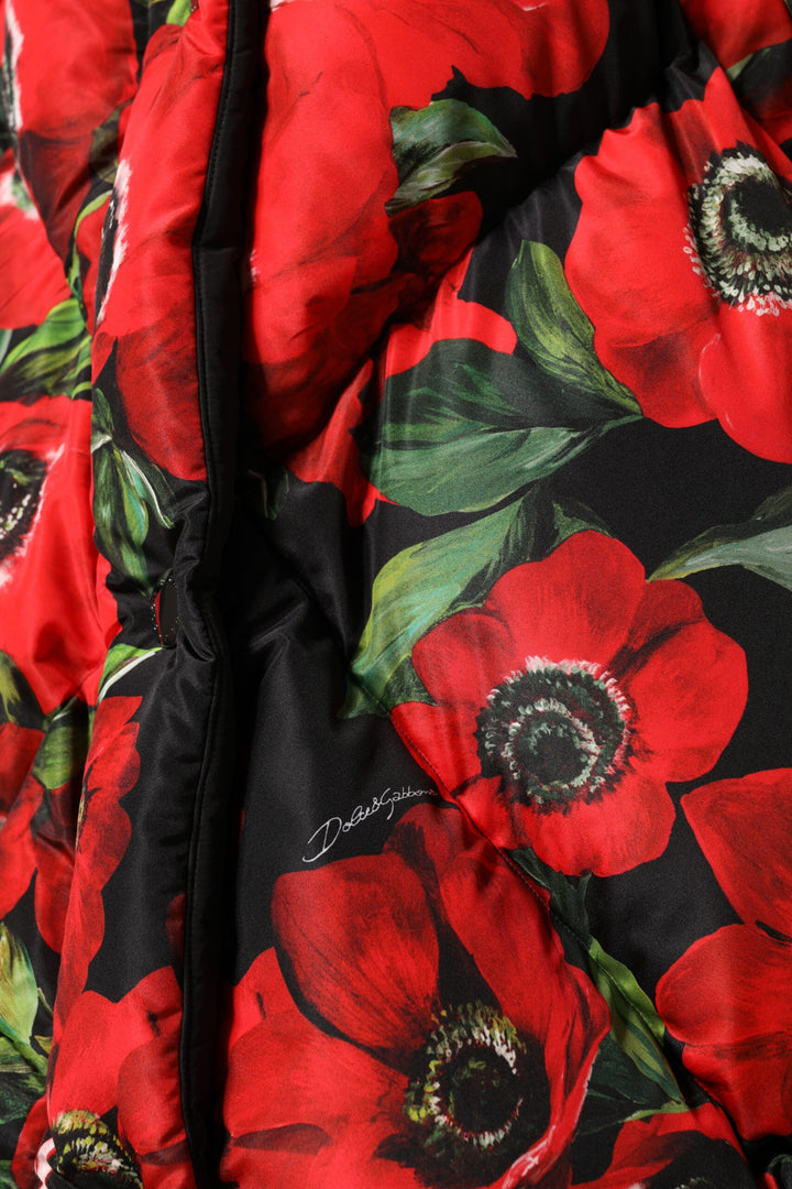 Dolce &amp; Gabbana Puffer Jackets - Multicolor Floral Full Zip Padded Jacket
