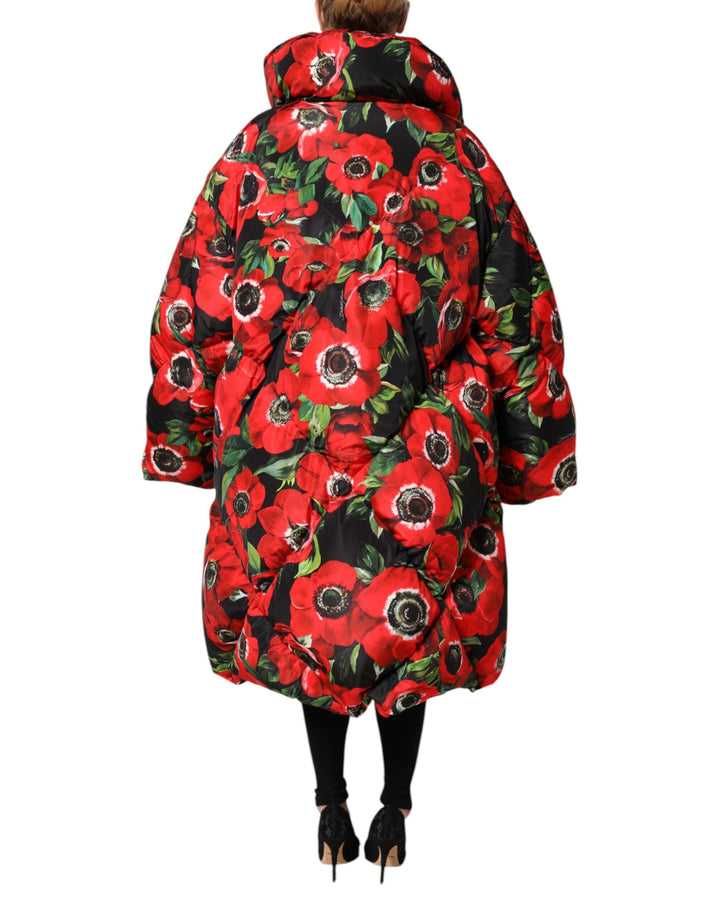 Dolce &amp; Gabbana Puffer Jackets - Multicolor Floral Full Zip Padded Jacket