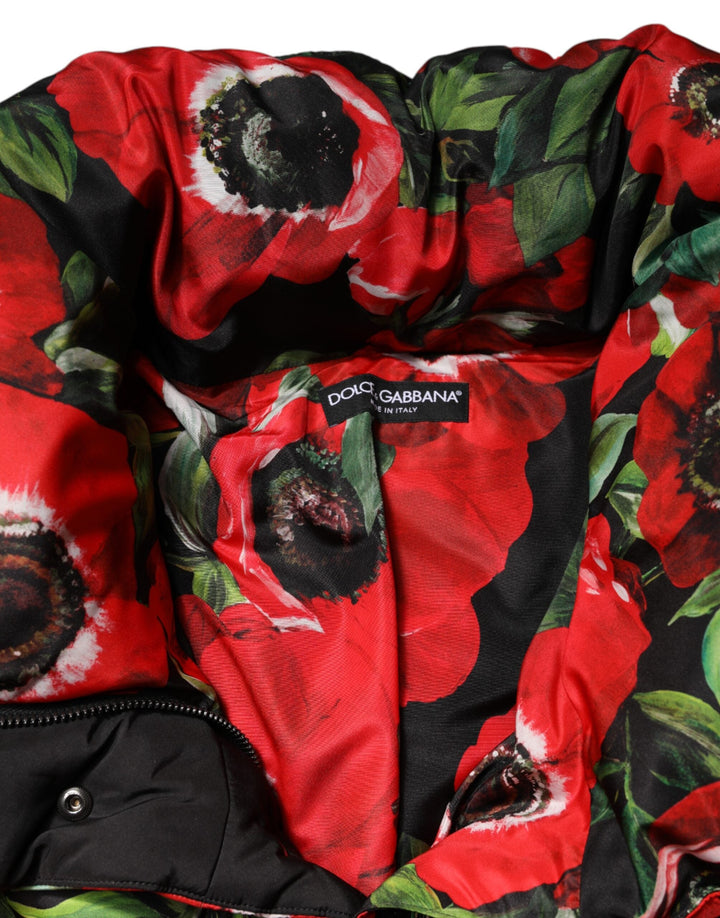Dolce &amp; Gabbana Puffer Jackets - Multicolor Floral Full Zip Padded Jacket