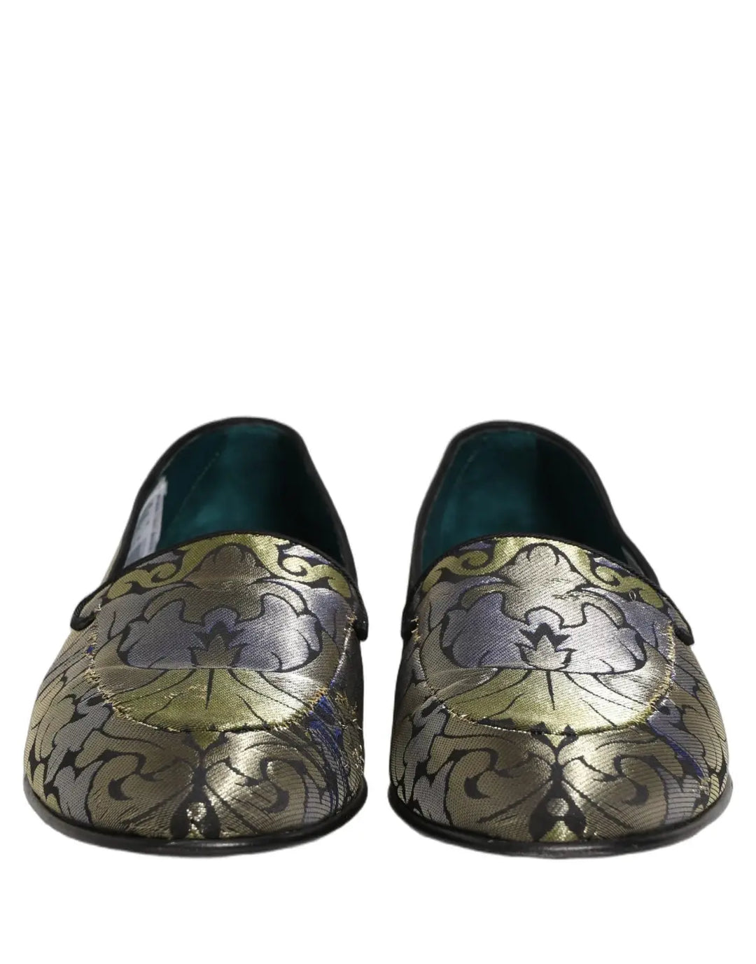 Dolce &amp; Gabbana Multicolor Floral Jacquard Men Loafers Shoes