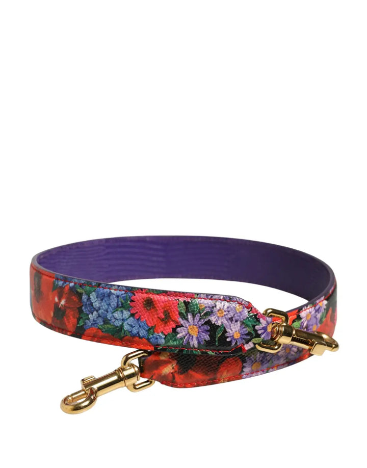 Dolce &amp; Gabbana - Multicolor Floral Leather Bag Accessory Shoulder Strap
