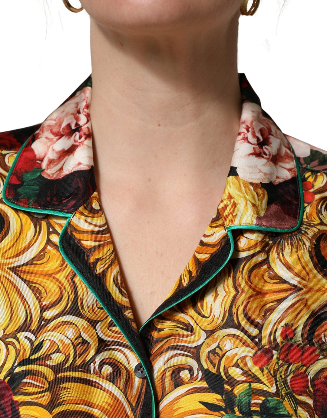 Dolce &amp; Gabbana Shirts - Multicolor Floral Long Sleeves Button Down Shirt Top