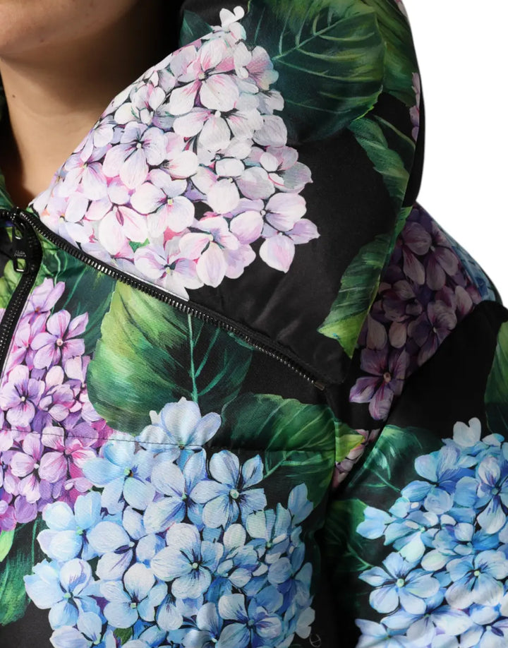 Dolce &amp; Gabbana Multicolor Floral Print Puffer Quilted Jacket