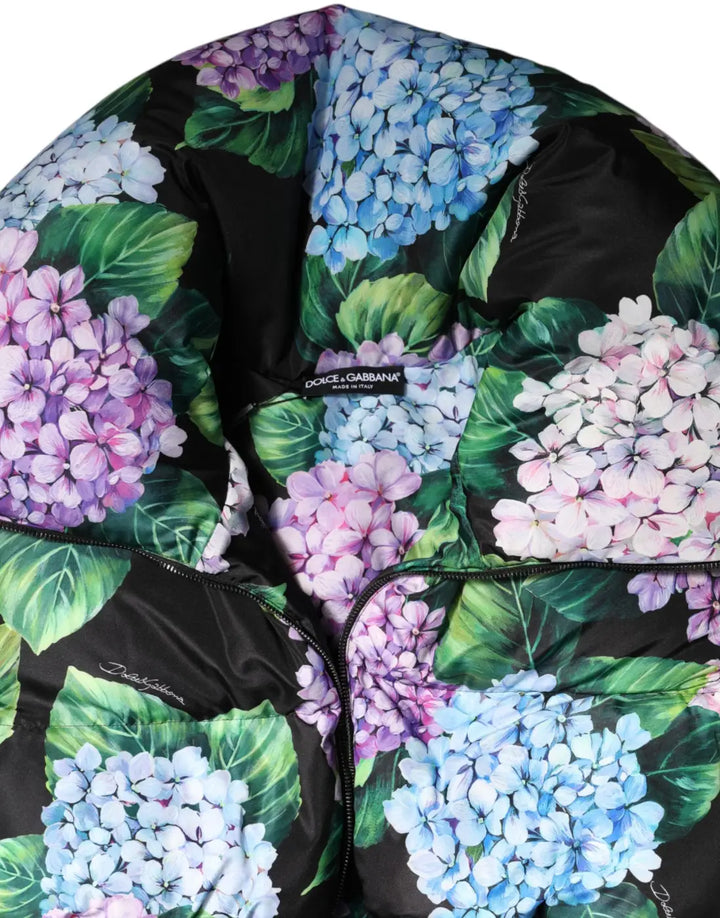 Dolce &amp; Gabbana Multicolor Floral Print Puffer Quilted Jacket
