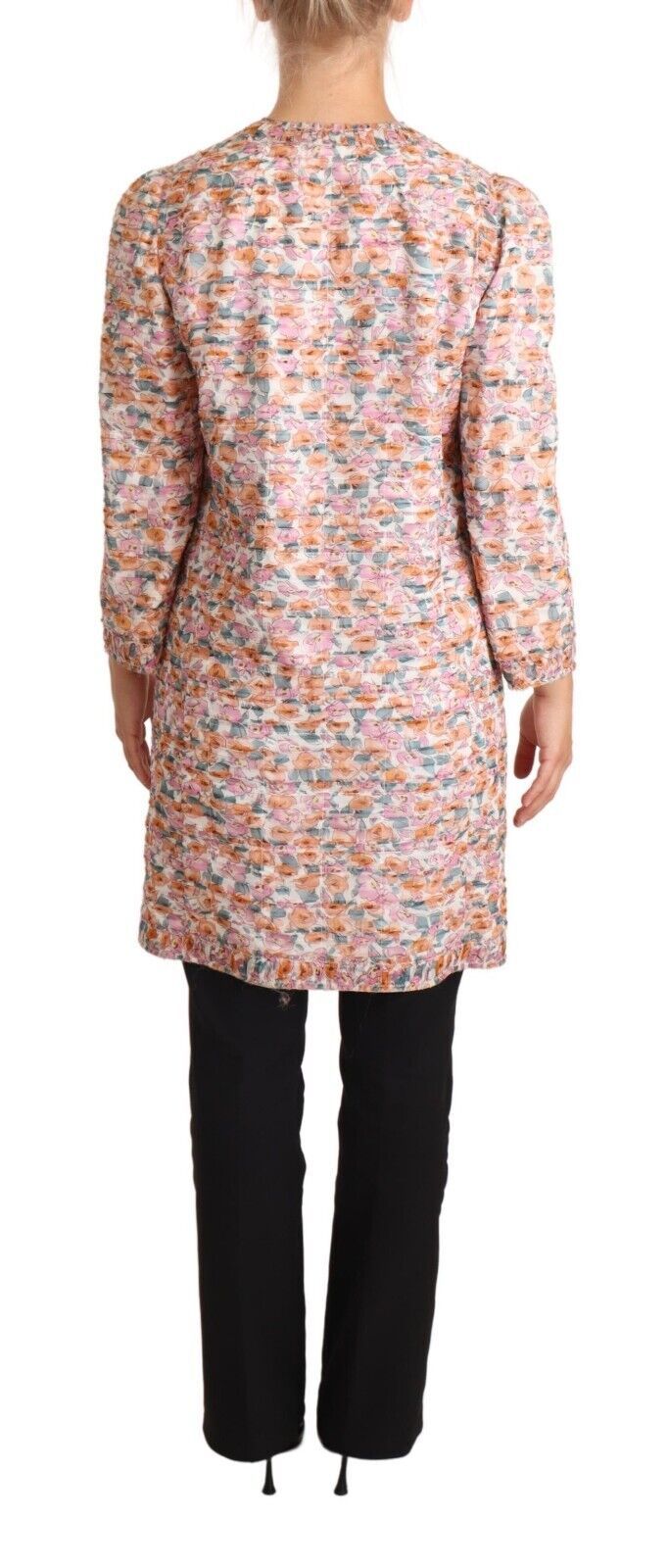 Dolce & Gabbana Trench Coats - Multicolor Floral Print Silk Coat Jacket