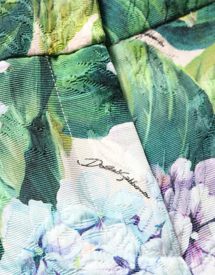 Dolce &amp; Gabbana Multicolor Floral Print Tapered Trouser Pants