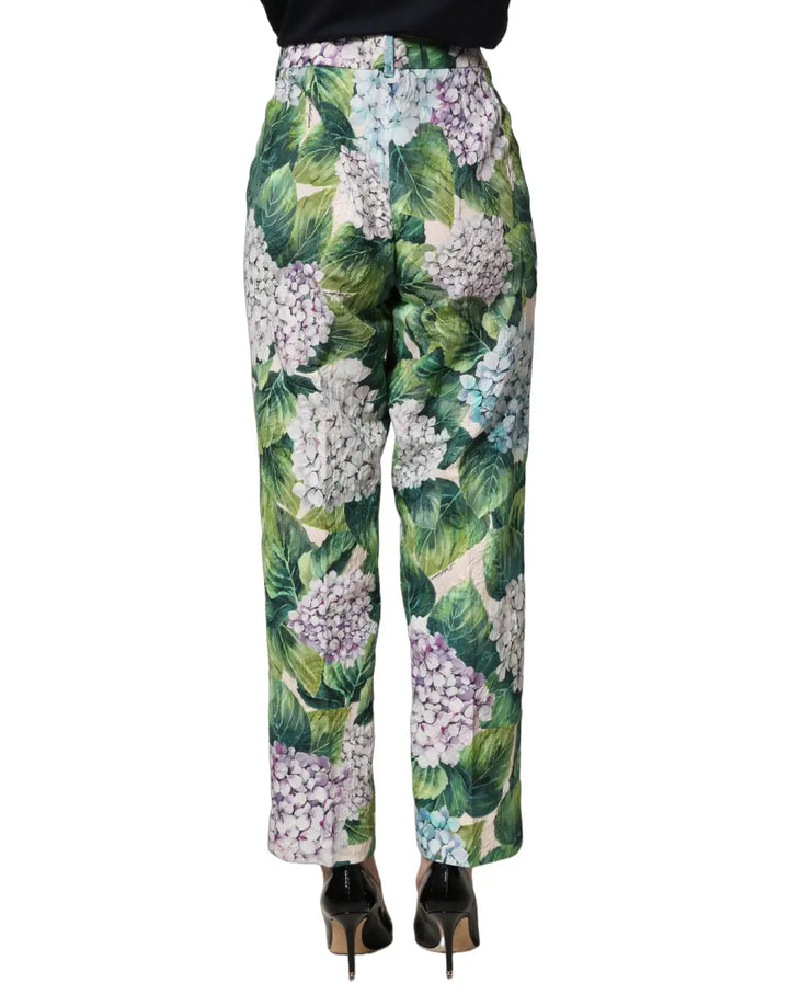 Dolce &amp; Gabbana Multicolor Floral Print Tapered Trouser Pants
