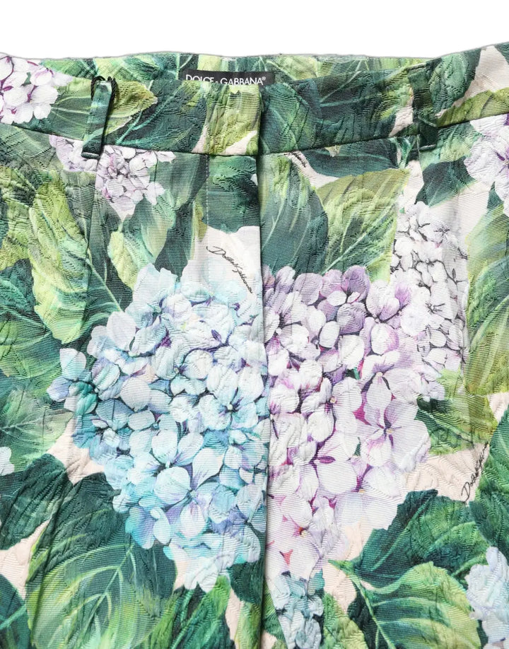 Dolce &amp; Gabbana Multicolor Floral Print Tapered Trouser Pants