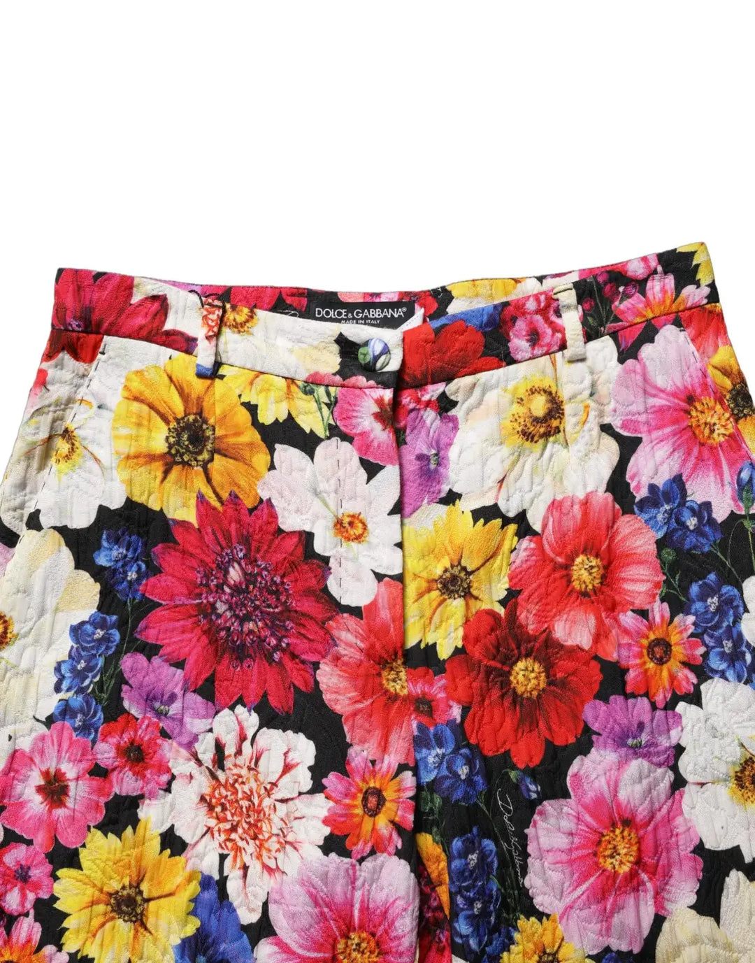 Dolce &amp; Gabbana Multicolor Floral Print Tapered Trouser Pants