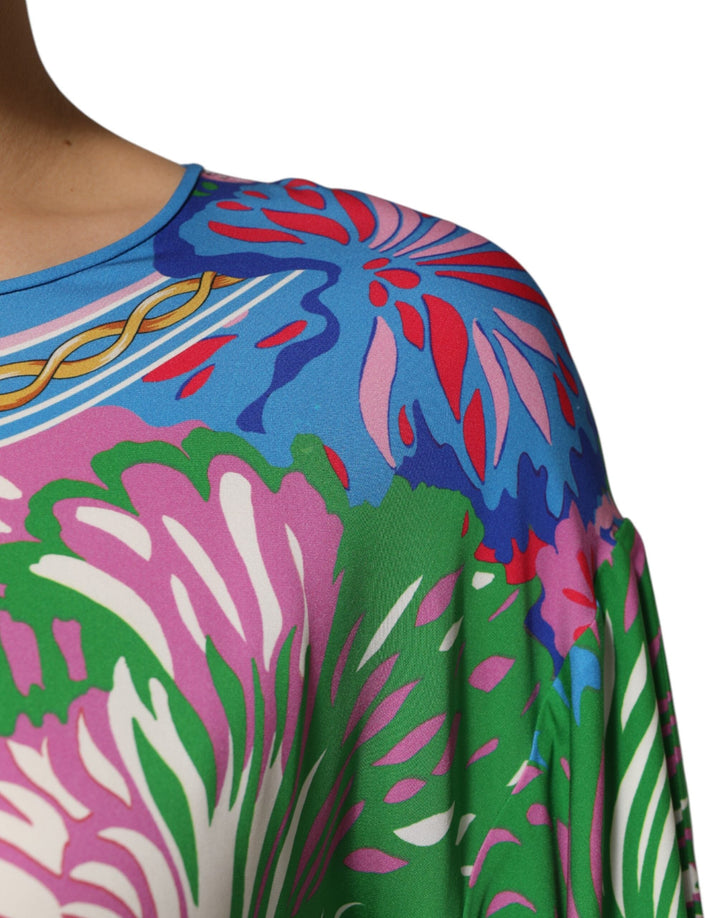 Dolce &amp; Gabbana Tunics - Women’s Multicolor Floral Printed Tunic Blouse Top