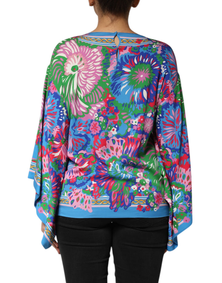 Dolce &amp; Gabbana Tunics - Women’s Multicolor Floral Printed Tunic Blouse Top