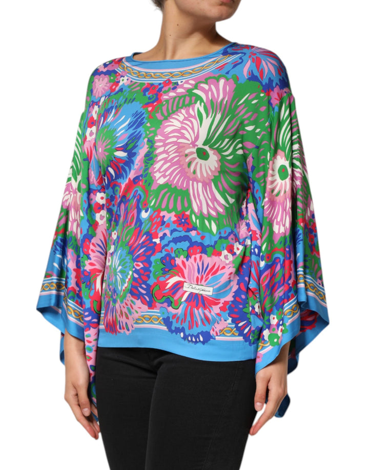Dolce &amp; Gabbana Tunics - Women’s Multicolor Floral Printed Tunic Blouse Top