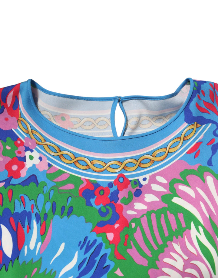 Dolce &amp; Gabbana Tunics - Women’s Multicolor Floral Printed Tunic Blouse Top
