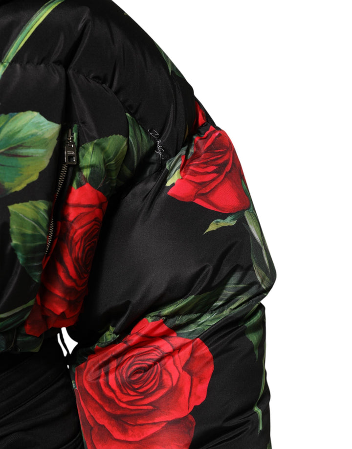 Dolce &amp; Gabbana Puffer Jackets - Multicolor Floral Coat Full Zip Jacket