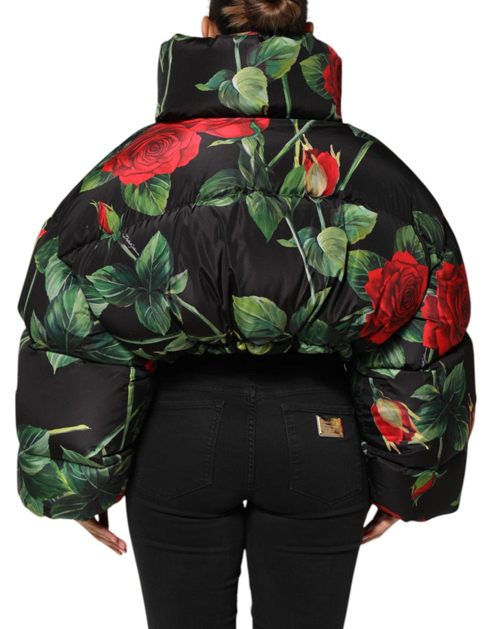 Dolce &amp; Gabbana Puffer Jackets - Multicolor Floral Coat Full Zip Jacket