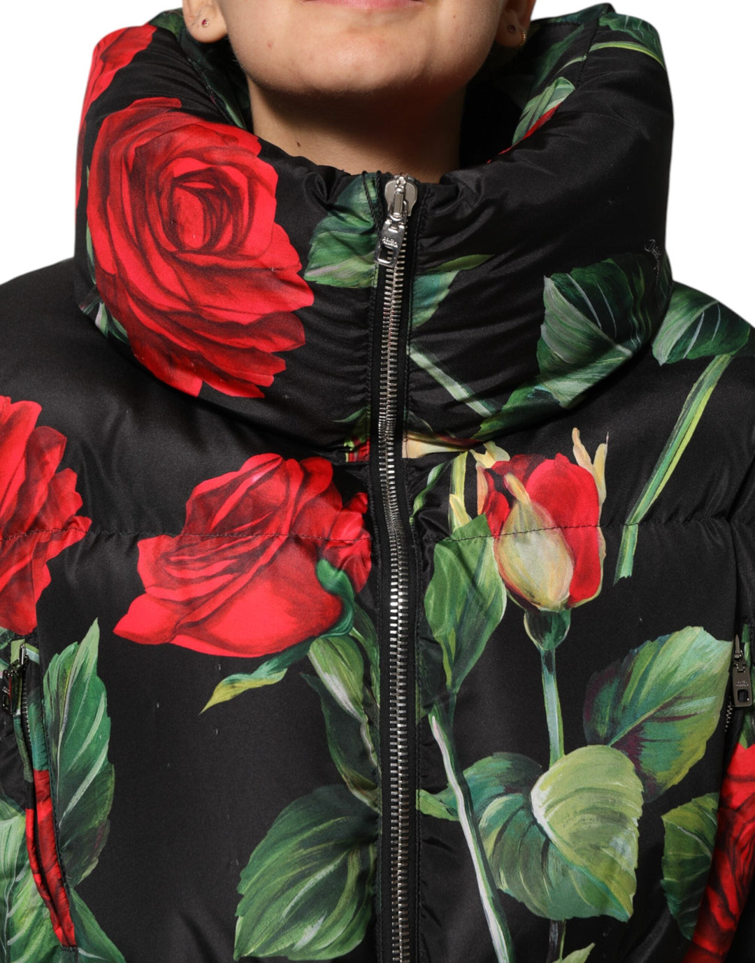 Dolce &amp; Gabbana Puffer Jackets - Multicolor Floral Coat Full Zip Jacket