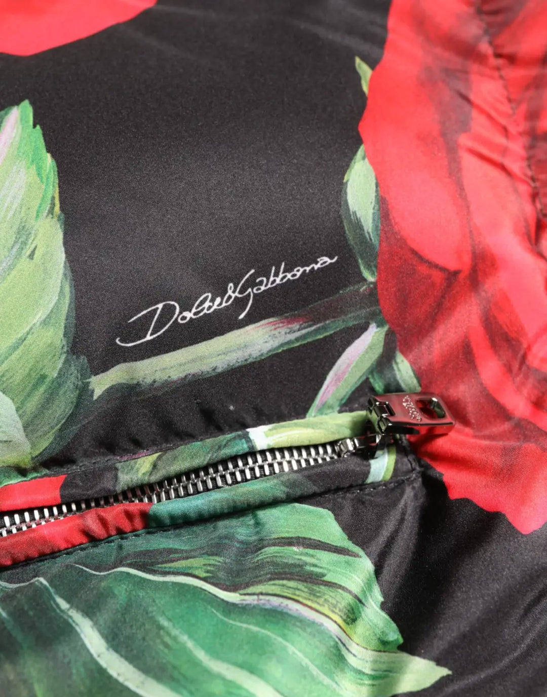 Dolce &amp; Gabbana Multicolor Floral Puffer Coat Full Zip Jacket