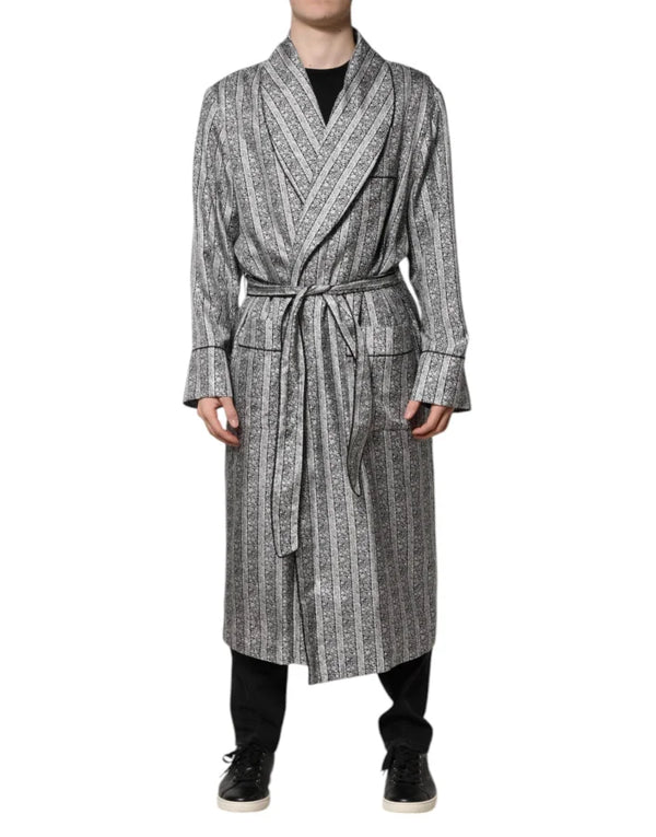 Dolce & Gabbana Multicolor Floral Robe Coat Wrap Jacket