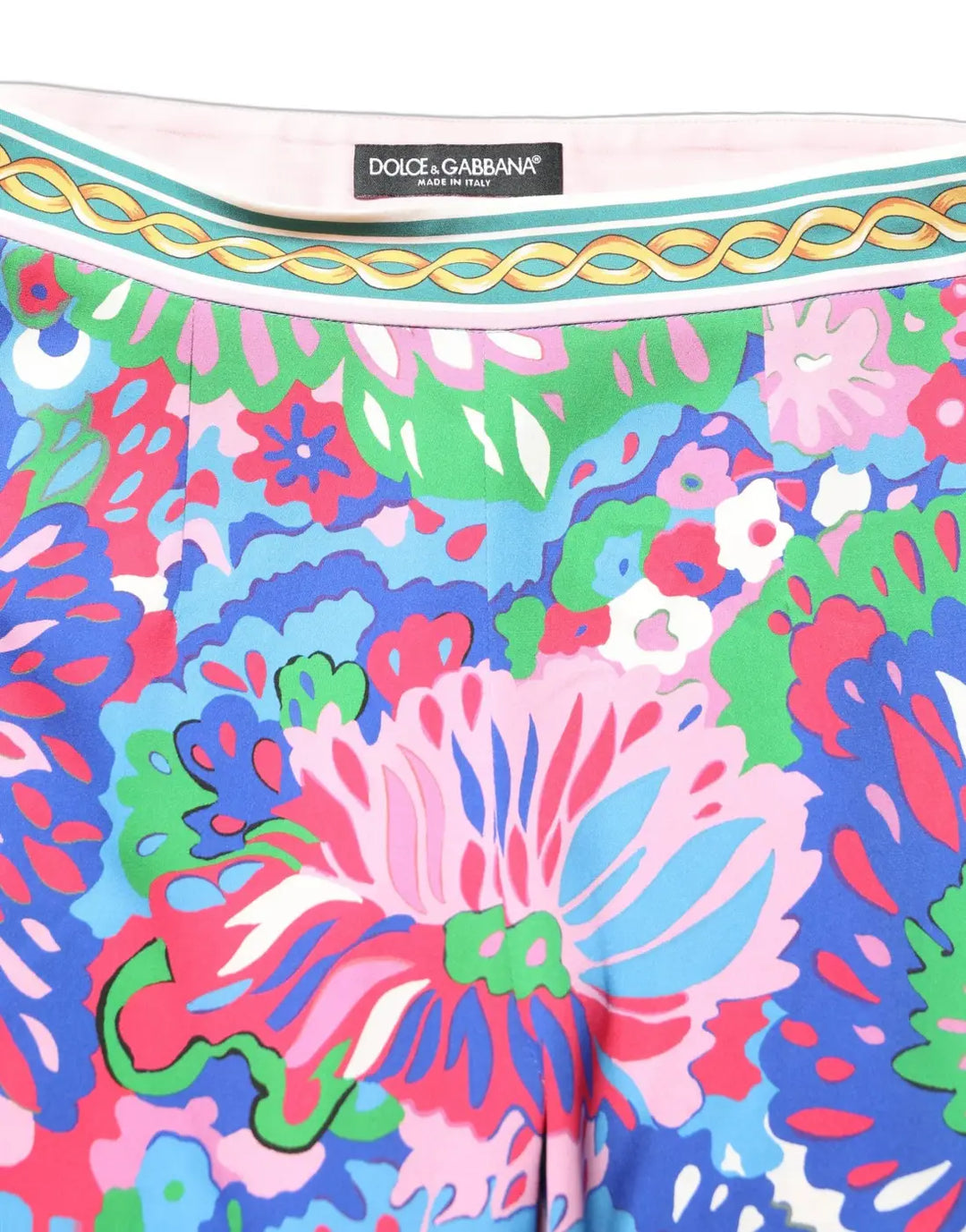 Dolce &amp; Gabbana Multicolor Floral Stretch Jersey Leggings Pants