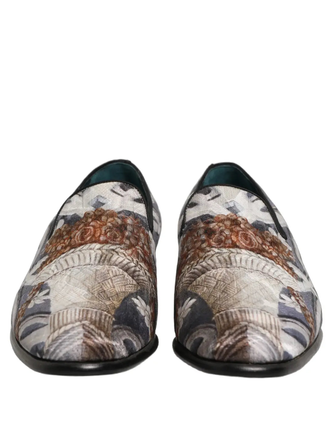 Dolce &amp; Gabbana Multicolor Floral Tapestry Embroidery Loafer Shoes