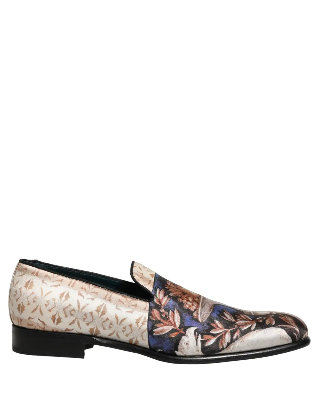 Dolce &amp; Gabbana Multicolor Fruit Print Velvet Loafers Shoes