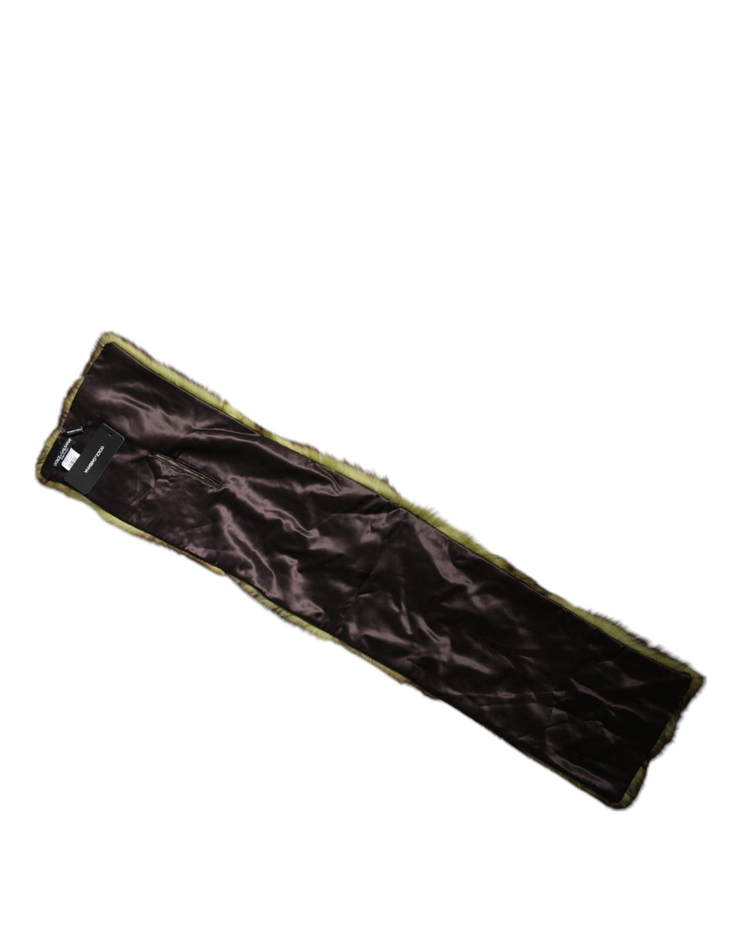 Dolce &amp; Gabbana Multicolor Fur Shawl Neck Wrap Cover Collar Scarf