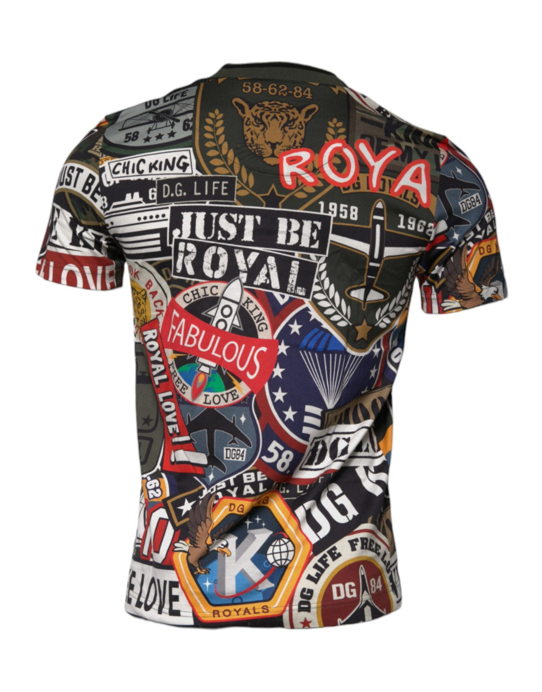 Dolce &amp; Gabbana Multicolor Graphic Print Cotton Crew Neck T-shirt