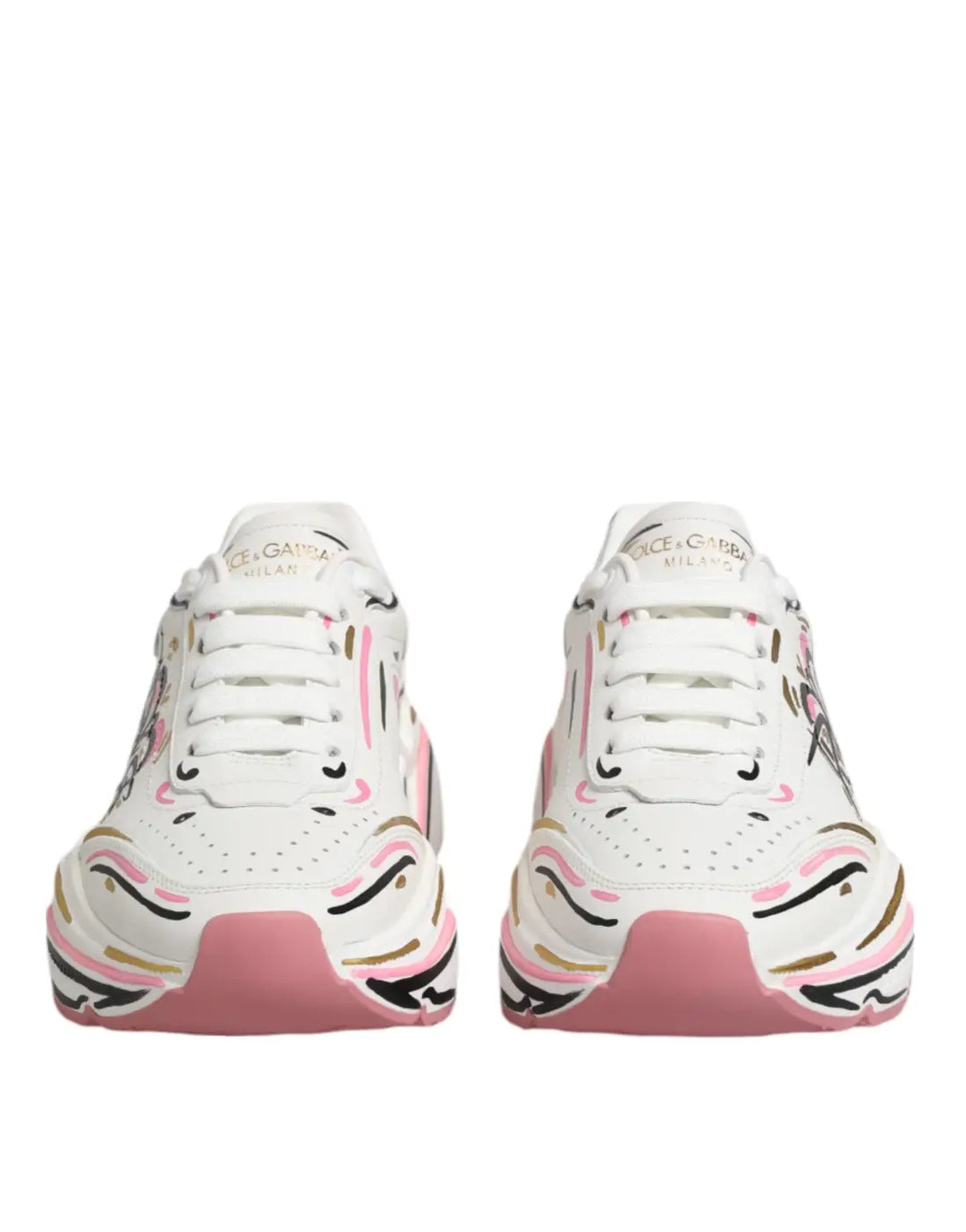 Dolce &amp; Gabbana Multicolor Hand Painted DAYMASTER Sneaker Shoes