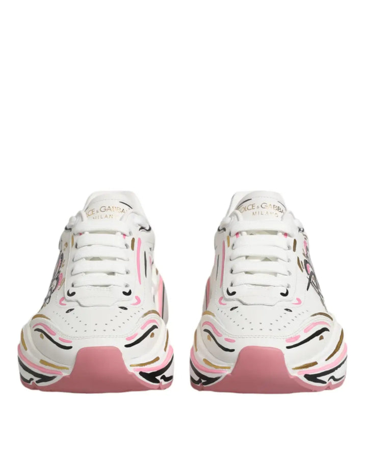 Dolce &amp; Gabbana Multicolor Hand Painted DAYMASTER Sneaker Shoes