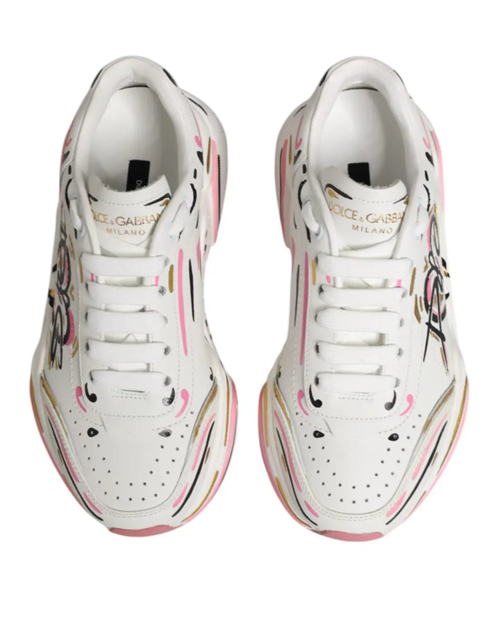 Dolce &amp; Gabbana Multicolor Hand Painted DAYMASTER Sneaker Shoes