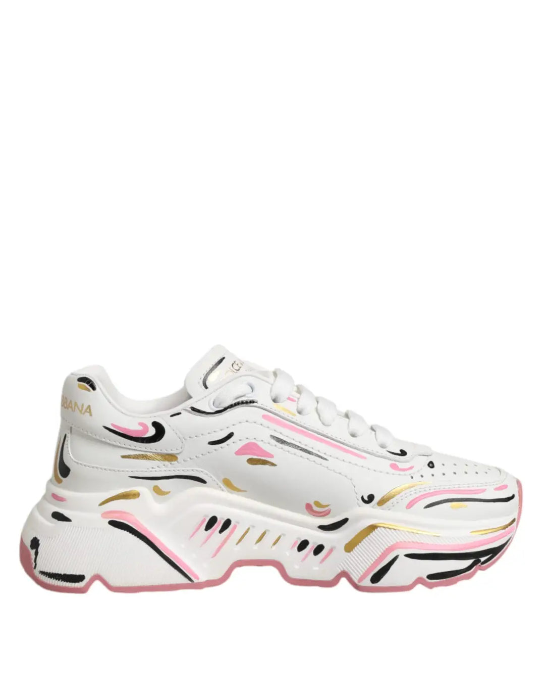 Dolce &amp; Gabbana Multicolor Hand Painted DAYMASTER Sneaker Shoes