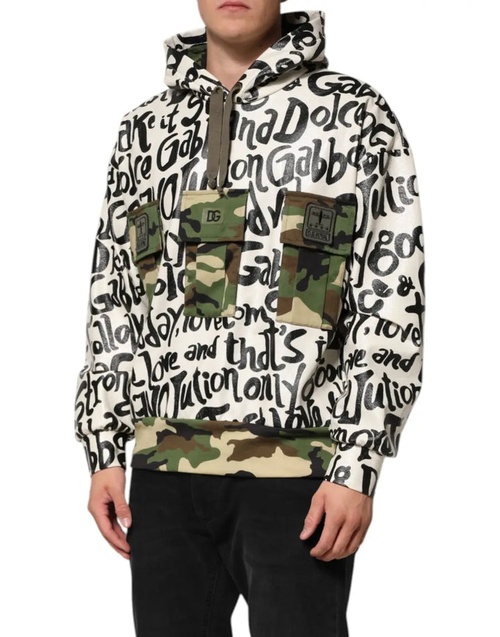 Dolce &amp; Gabbana Multicolor Hooded DGMania Sweatshirt Sweater