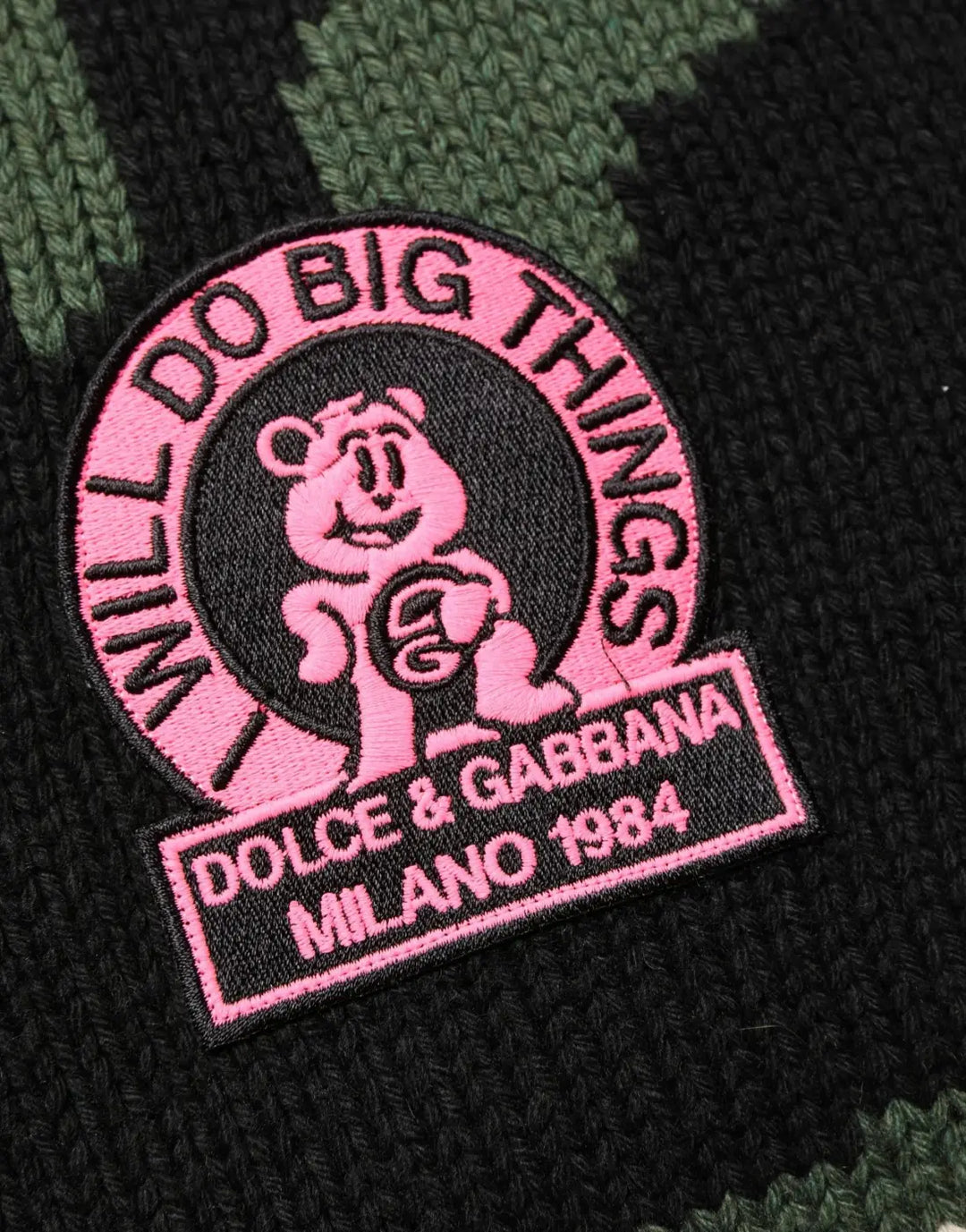 Dolce &amp; Gabbana Multicolor Intarsia Knit Camouflage Pullover Sweater