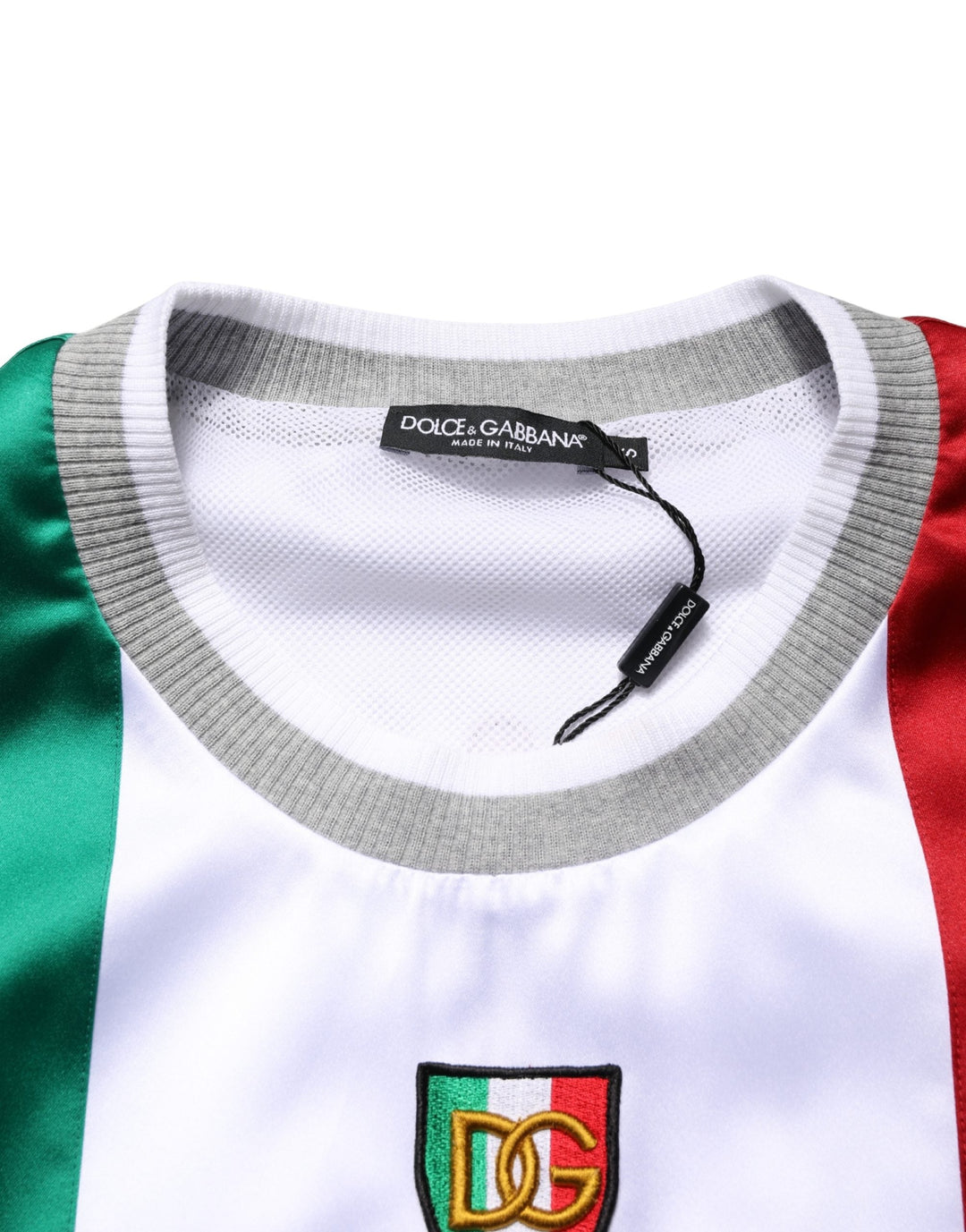 Dolce &amp; Gabbana Multicolor Italia Dg Logo Satin Tank T-shirt