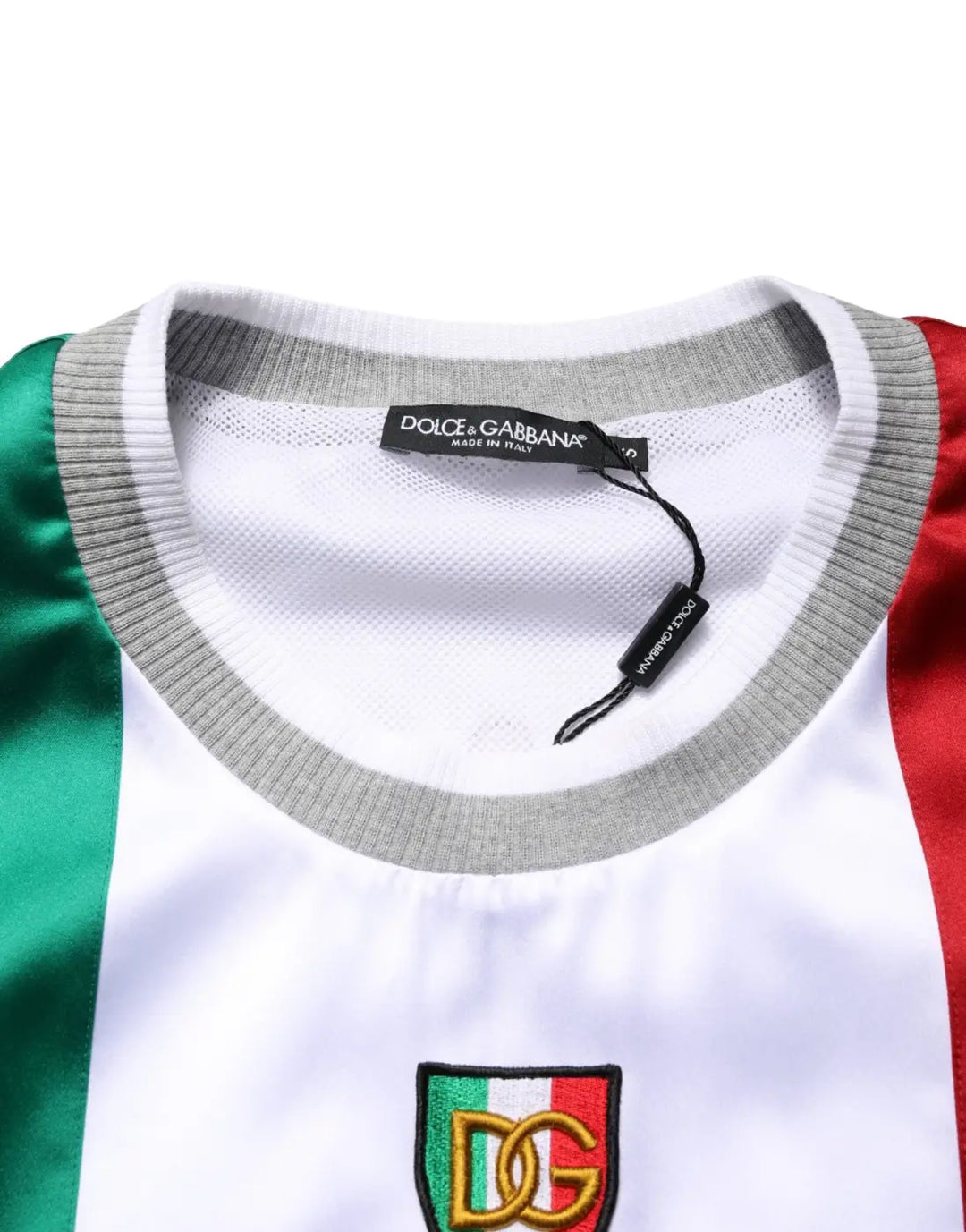 Dolce &amp; Gabbana Multicolor Italia DG Logo Satin Tank T-shirt