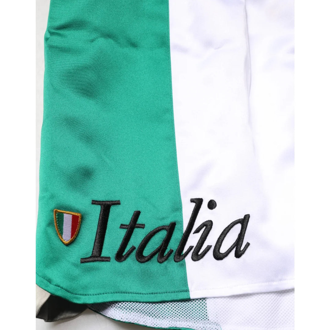 Dolce &amp; Gabbana Multicolor Italia Polyester Bermuda Shorts